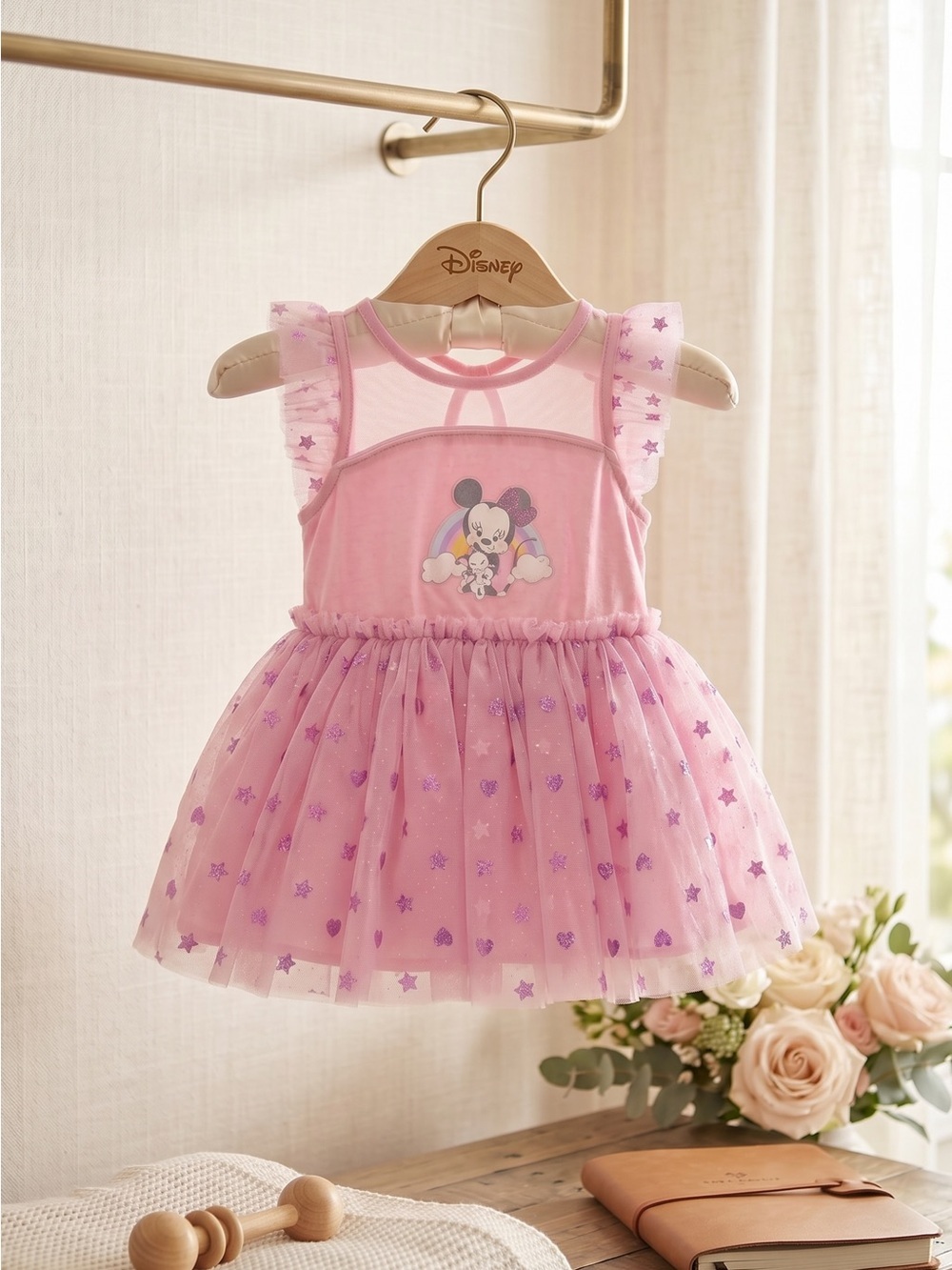 Disney Pink Minnie Mouse Star Tulle Dress